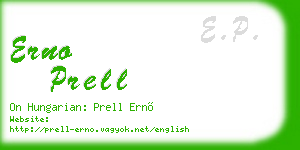 erno prell business card